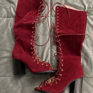 CAPE ROBBIN BELLA LACE UP BOOTS